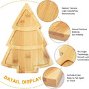 Christmas Ceramic Snack Plate with Bamboo Tray