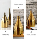 Ceramic Flower Golden Modern