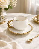 Vintage Pearl Edge Tea Cup & Saucer