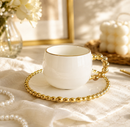 Vintage Pearl Edge Tea Cup & Saucer