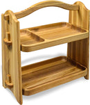 2 Tier Premium Wooden Bread Fruit Storage