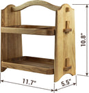 2 Tier Premium Wooden Bread Fruit Storage