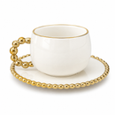 Vintage Pearl Edge Tea Cup & Saucer