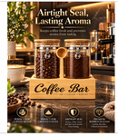 Bamboo Coffee Bar Canister Set