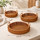 Decorative Woven Trays for Coffee Table, Kitchen & Home Decor