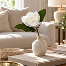 Real Touch White Magnolia Artificial Flower Stem