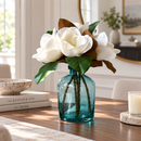 Real Touch White Magnolia Artificial Flower Stem