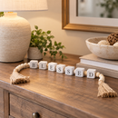 Decorative Wood Bead Garland with Letter Blocks