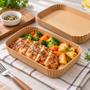 100 Pack Rectangular Kraft Paper Food Containers with Lids