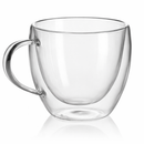 80ml Double Wall Glass Espresso Cup – Heat Resistant Clear Coffee Mug with Handle