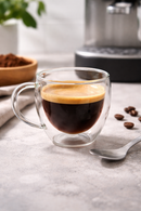 80ml Double Wall Glass Espresso Cup – Heat Resistant Clear Coffee Mug with Handle