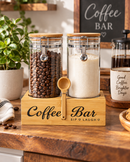 Airtight Bamboo Coffee Bar Canister Set