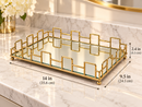Luxe Geometric Mirrored Tray