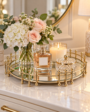 Luxe Round Mirrored Tray