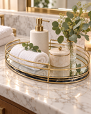 Luna Round Mirrored Tray