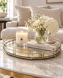 Luna Round Mirrored Tray