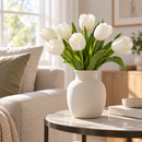 Realistic White Tulip Bouquet