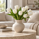 Realistic White Tulip Bouquet