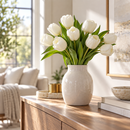 Realistic White Tulip Bouquet