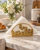 Golden Botanical Napkin Holder