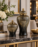 Noir & Gold Decorative Ginger Jar