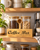 Bamboo Coffee Bar Canister Set