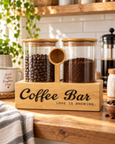 Bamboo Coffee Bar Canister Set