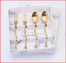 Gold Cutlery Set, spoon and fork