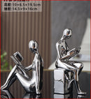 Decorative Reading Bookends for Shelves