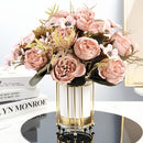 GLASS GOLD FLOWER VASE