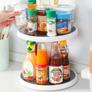 2-Tier Rotating Seasoning Holder 360 Degree Spice Jar Storage