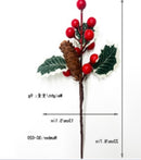 Christmas Artificial Berry Picks with Pine Cones & Greenery – 10 Pcs Holiday Decoration Stems