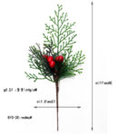 Christmas Artificial Berry Picks with Pine Cones & Greenery – 10 Pcs Holiday Decoration Stems