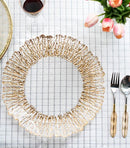 Wedding Floral Charger Plates Decor for Christmas Dinner