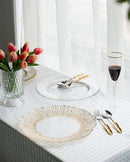 Wedding Floral Charger Plates Decor for Christmas Dinner