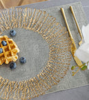 Wedding Floral Charger Plates Decor for Christmas Dinner