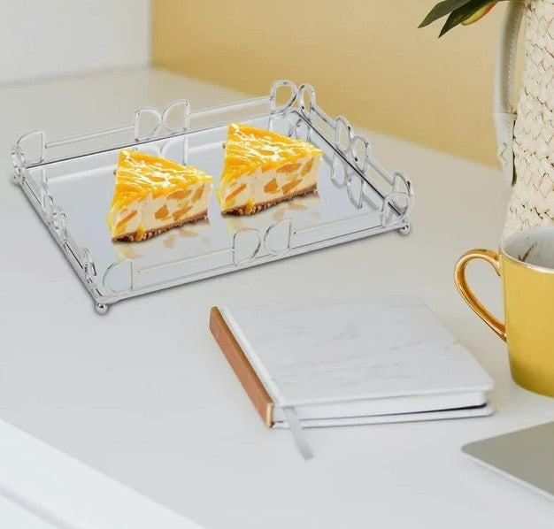 Golden mirror tray