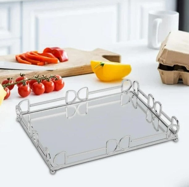 Golden mirror tray