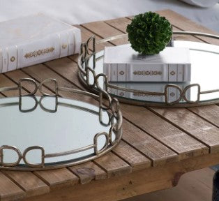 Golden mirror tray