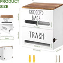 Wooden Kitchen Organizer – Grocery Bag and Trash Holder
