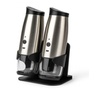 Rechargeable Stainless Steel Salt & Pepper Grinder Set with USB Cable – Modern Kitchen Essential
