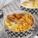 BLACK AND WHITE FOOD CONTAINER