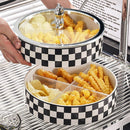 BLACK AND WHITE FOOD CONTAINER