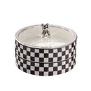 BLACK AND WHITE FOOD CONTAINER