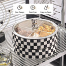 BLACK AND WHITE FOOD CONTAINER