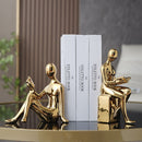 Decorative Reading Bookends for Shelves