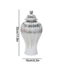 Modern Ceramic Ginger Jar Vase with Lid