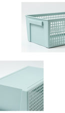 Plastic storage basket