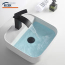 Waterfall shape bathroom stainless steel hot and cold water faucet