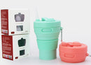 Collapsible Travel Cup With Straw